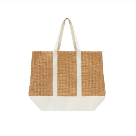 Show Me Your MuMu Sunseeker Canvas and Straw Tote - Picture 1 of 6